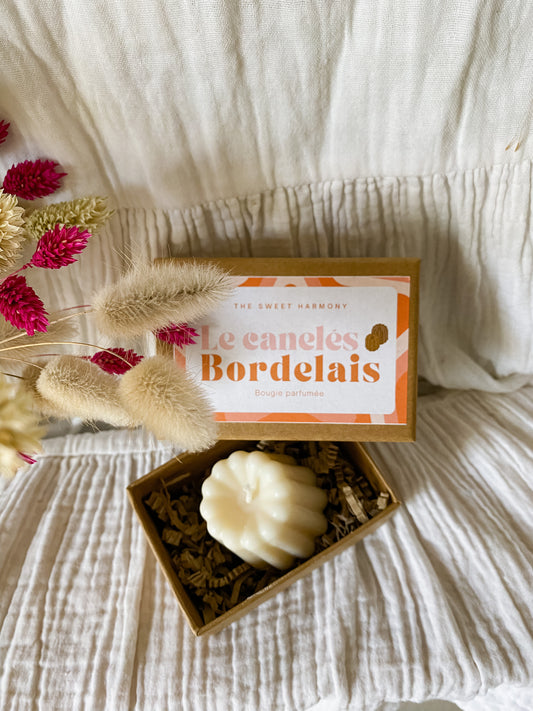 Le canelés Bordelais - Bougie parfumé cire végétale de soja, cire vegan, biodégradable et sans danger pour la peau ni les animaux. Parfums de Grasse. Réalisé à la main par The sweet harmony, marque de décoration artisanale écoresponsable, éthique et française. Fait en France